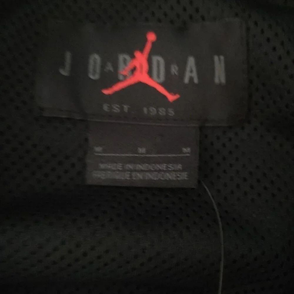Nike Air Jordan Flight MVP Men's Size Medium Full Zip Black Jacket FD7423-010